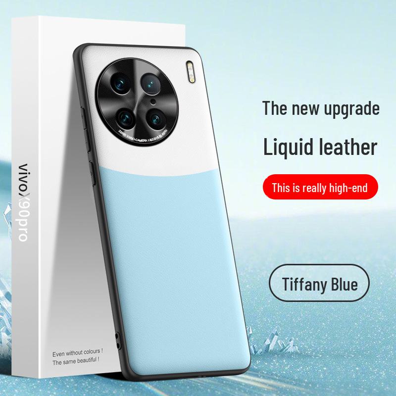 Liquid Leather Anti-Fall Protective Cover for vivo X90 Pro Phone Case - One Piece