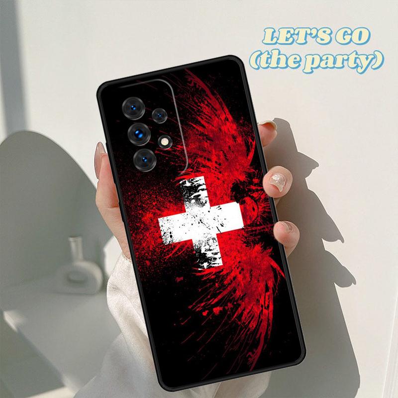 Switzerland Swiss Flag phone case For Samsung Galaxy A42 A31 A40 A51 A71 A32 A80 A91 A52 A72 A73 A20e A21S A50 A70 A11 A12 Cover