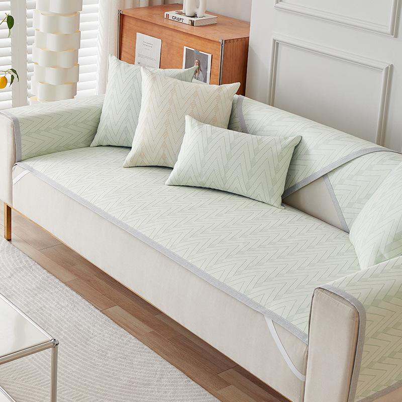 Ice Silk Sofa Cushion Summer Non -Slip Seat Cushion Simple Modern Fresh Cushion Summer Leather Sofa Cover Cover Cloth