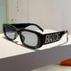 Vintage Rectangle Sunglasses Women  New in Original Shades for Wedding Trendy Fashion Design Party Bride Sun Glasses