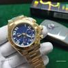 40mm Lao Jia Ri Zhi Daytona Series Men's Automatic Watch - Luminous, Waterproof, Gold Stainless Steel Case