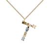 Colorful Zircon Alphabet Necklace: Women's European & American Design