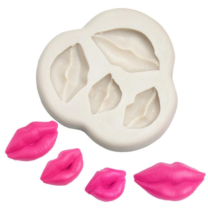 Red Lip Biscuits Silicone Mold Chocolate Candy Mold for Diy Dessert Ice Block Mold Handmade Cupcake Decor Baking Tool