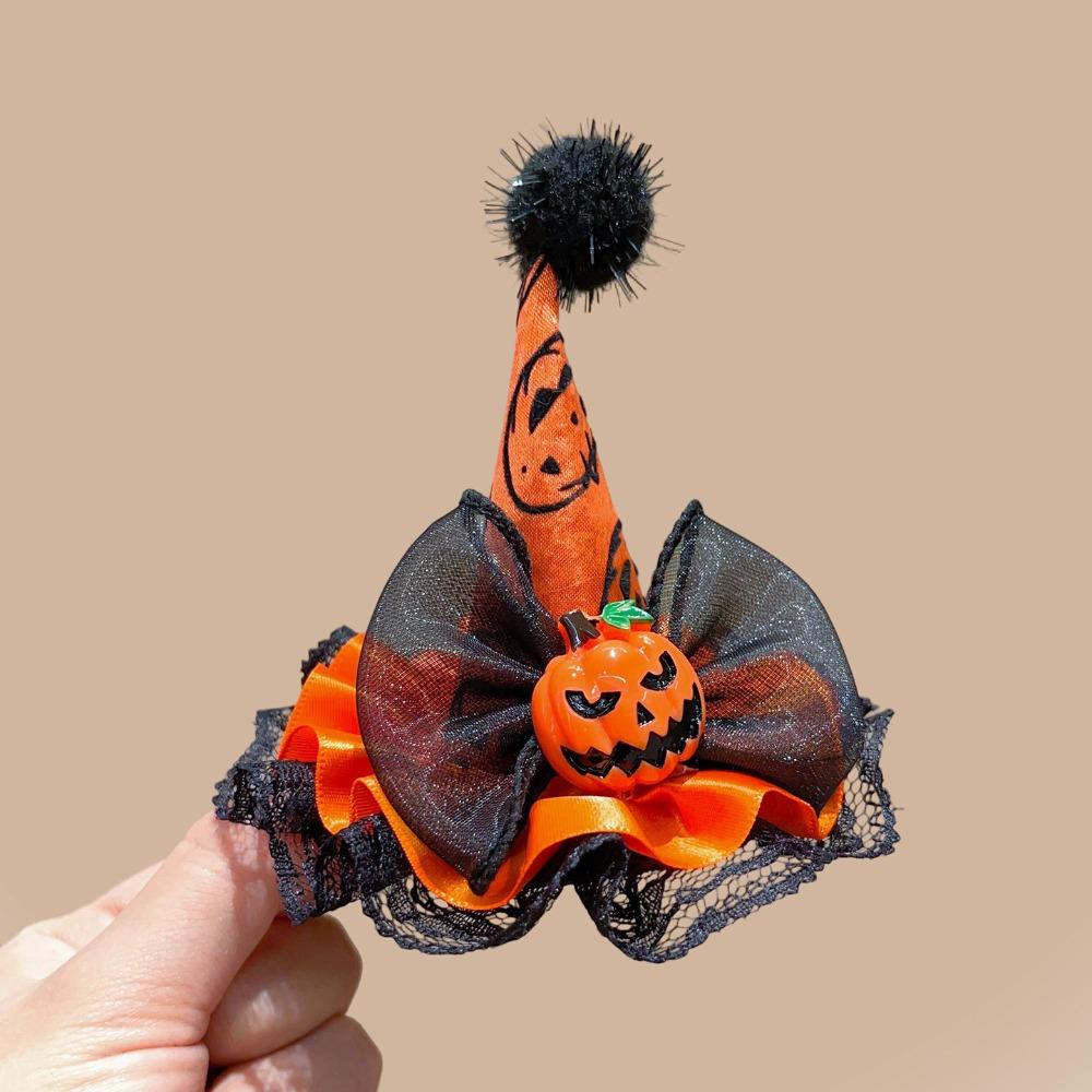 Bow Pumpkin Hair Clips Ghost Witch Hat Hairpins Halloween Hair Clip Halloween Hair Accessories
