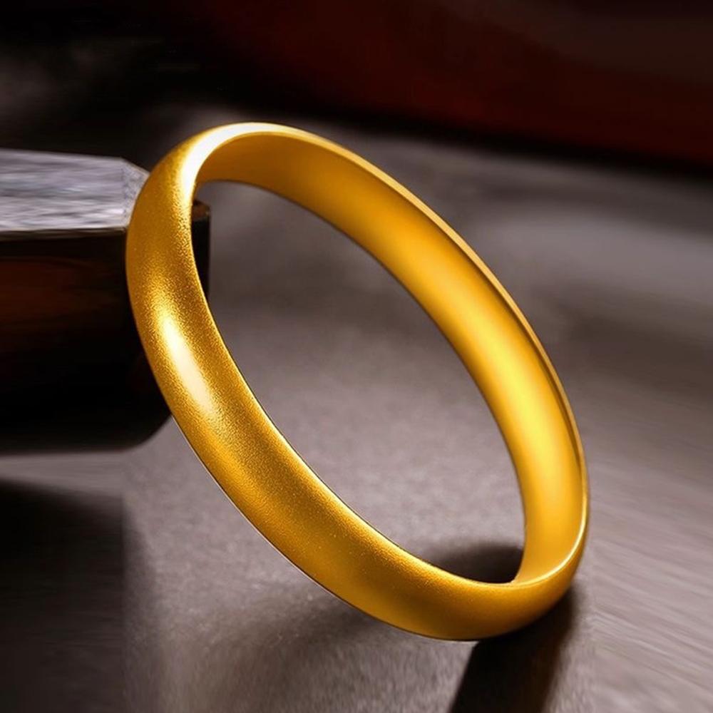 7mm Ancient Fashu Circle Heritage Bracelet Matte Frosted Surface Closed Bangle Bracelet  Women's