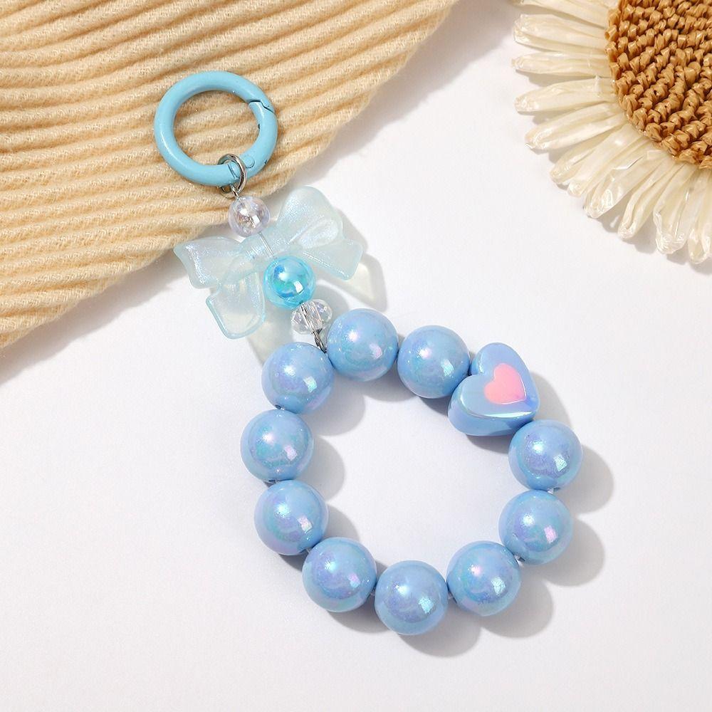 Colorful Candy Color Beads Keychain Anti-lost Phone Wrist Strap Phone Acrylic Lanyard Phone Charm