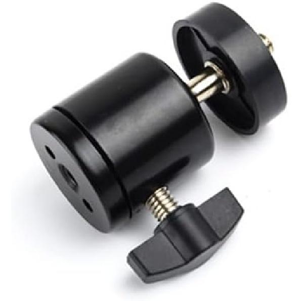 3 Pack Mini Ball Head 1/4'' Screw Swivel Tripod Head Mount 360 Degree Rotating Base Adapter Ballhead for Camera Tripod Dash Cam Phone Clip