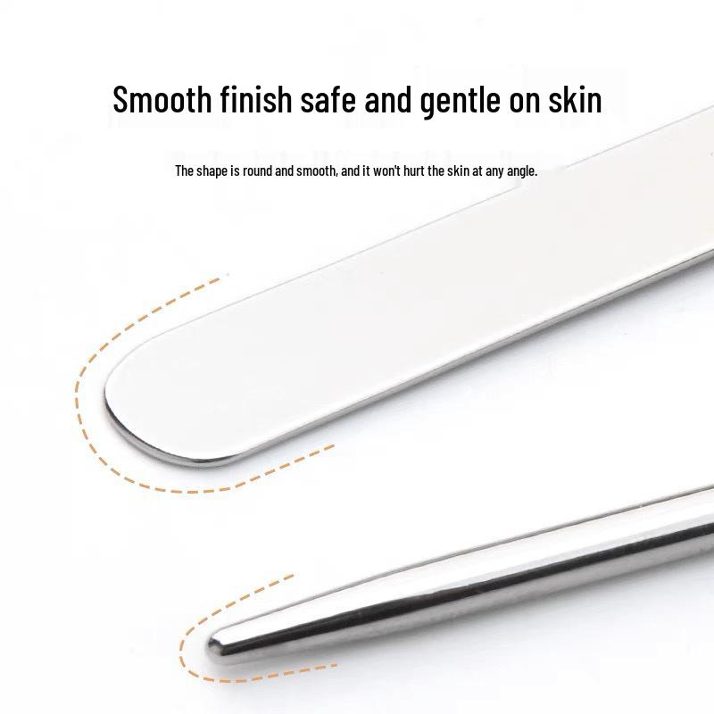 Stainless Steel Makeup Spatula for Mixing, Microblading, and Facial Scraping.