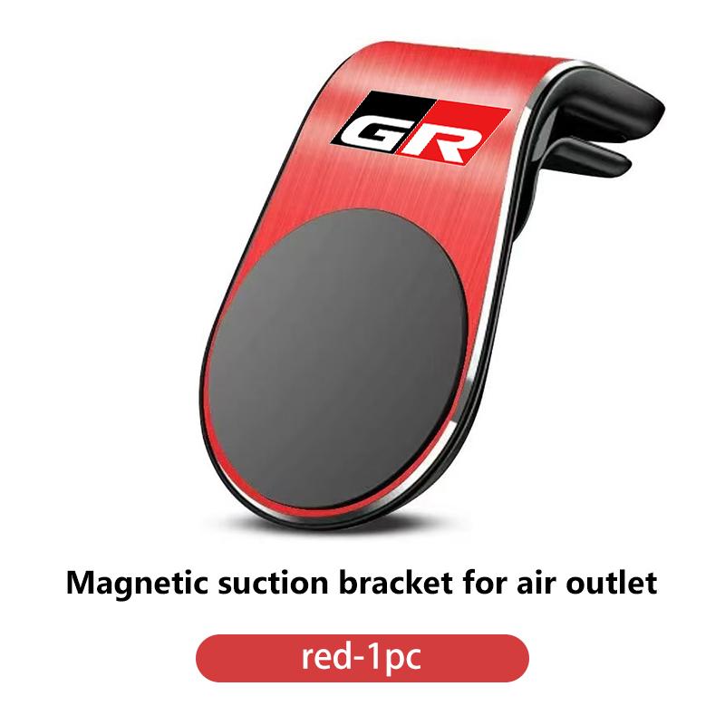 

For Toyota Magnetic Car Logo Phone Holder Air Vent Clip Mount GPS Stand chr Corolla Camry rav4 Yaris GR prius avensis
