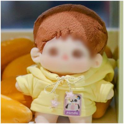 YUYAKESHI Vestiti per Bambole di Cotone, Vestiti per Bambole, Vestiti per Peluche, Parka con Cappuccio, Cappotto Carino con Orecchie, Nessun Attributo (Giallo, 20cm)
