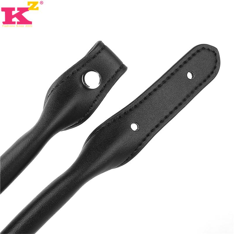 New Solid Color PU Leather Bag Strap and Handle in Black - Replacement Handbag Accessory