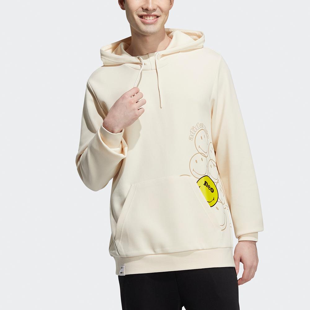 Adidas Neo X Smiley Co-Branded U Csmly Sw Graphic Pullover Hoodie Men Hoodies Off-White HE7956