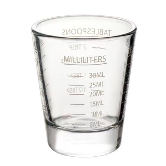 Shot Glass Measuring Cups Espresso Jigger with Scale Heavy Glass Cups for Kitchen Bar Accessories Baking Cooking