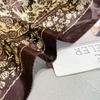 Luxury Brand Foulard Neckerchief Shawl Wraps Print Silk Satin Scarf Square Women Muslim Hijab Elegant Headband Bandana