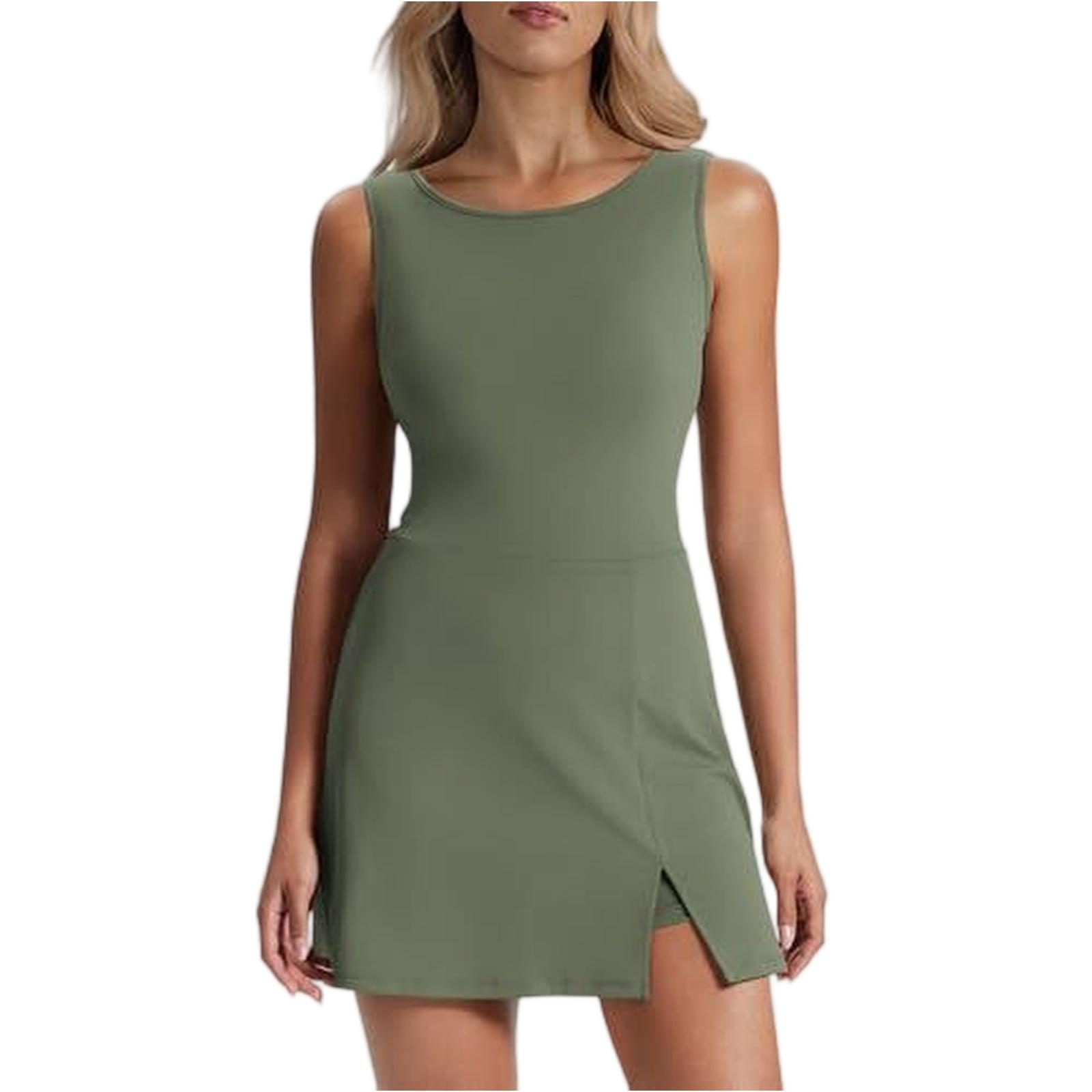 

Women s Fashionable Casual -color Dress XL зелений