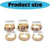 Pack of 6 Adjustable Stackable Rings Featuring Pink Gemstones for Comfort Fit and Multiple Fashion Combinations