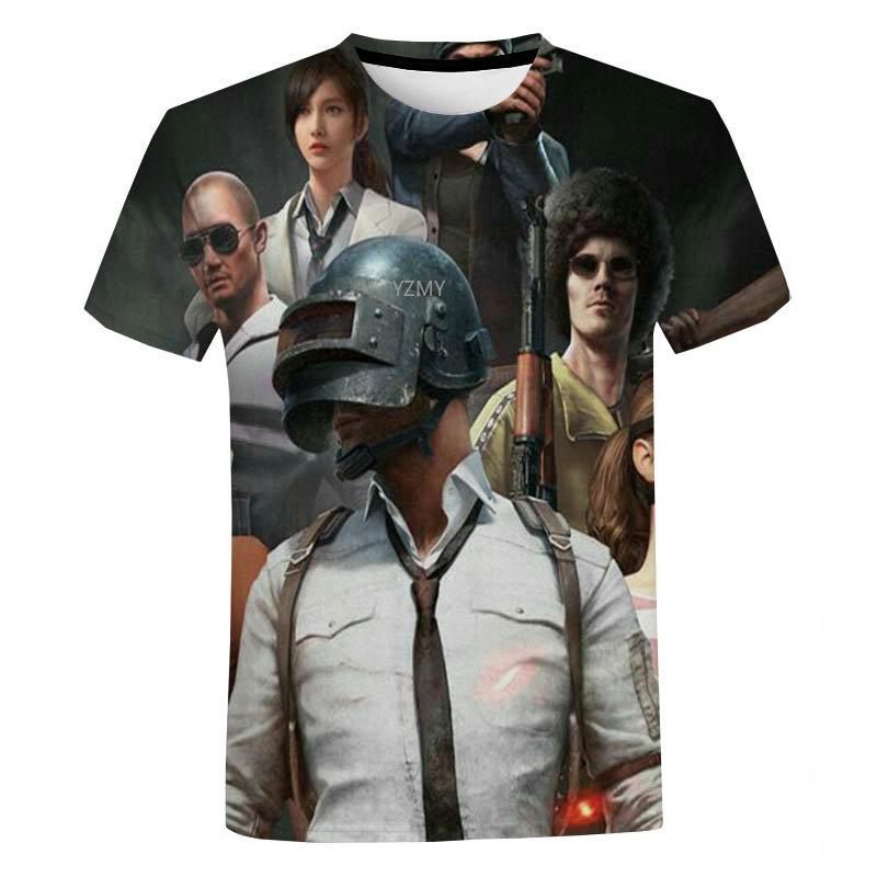 

Мужчины Женщины Дети Pubg 3D Printe Cool Tops Tee Game Streetwear Модная футболка Новая летняя повседневная футболка с коротким рукавом XL