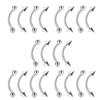 10/20pcs Surgical Steel Eyebrow Ring 3mm Ball Cone 6/8/10/12/14mm Curved Barbell Bar Ear Body Piercing