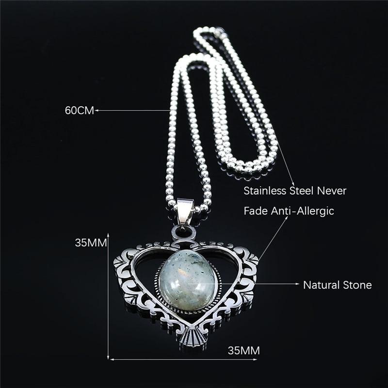 Stainless Steel Flash Stone Boho Love Heart Flower Charm Necklaces /Men r Tone Color Jewelry For Women Bijoux Homme N3604S04Flower Charm
