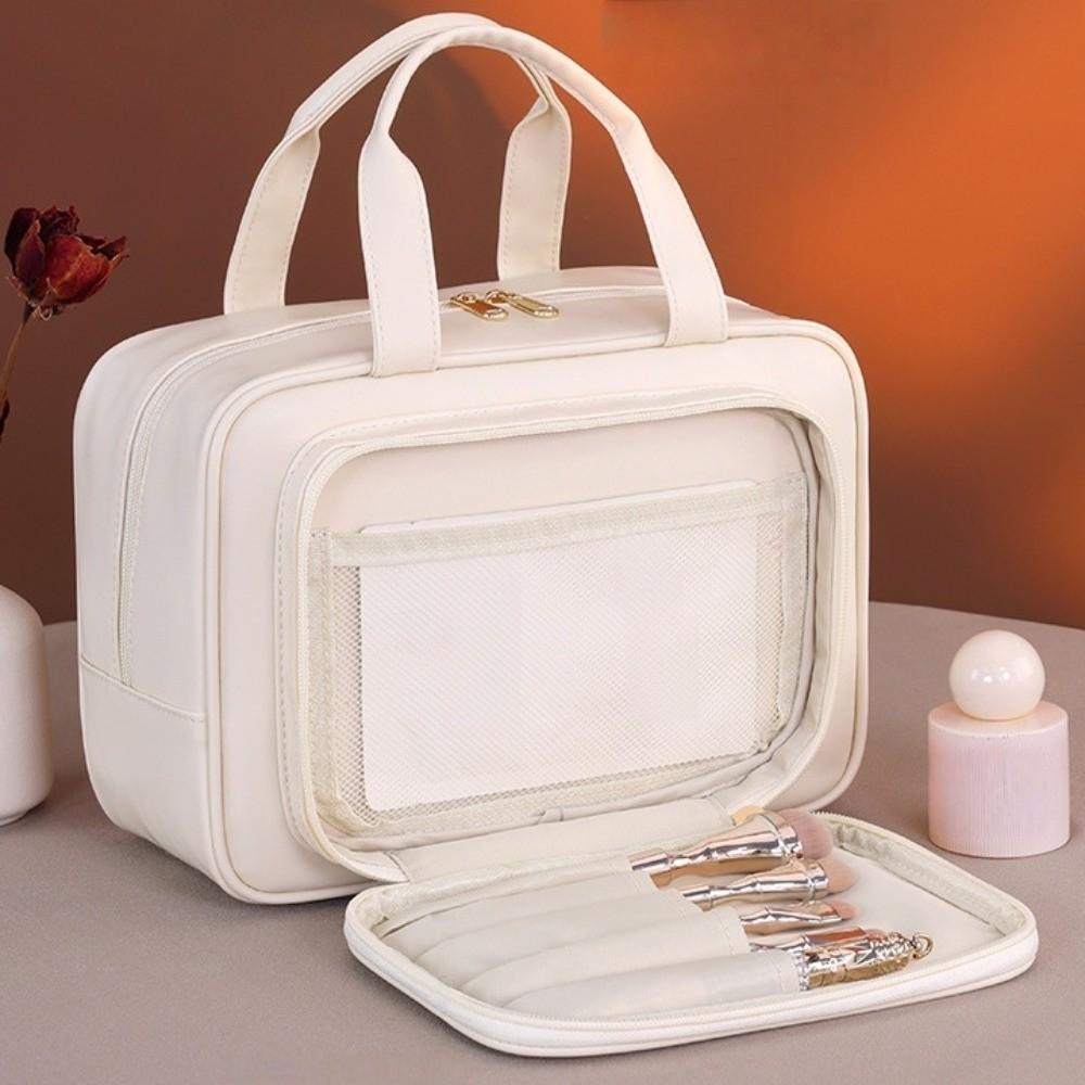Storage Cosmetic Container Handle Travel Wash Pouch Fashion Makeup Bag  Trips
