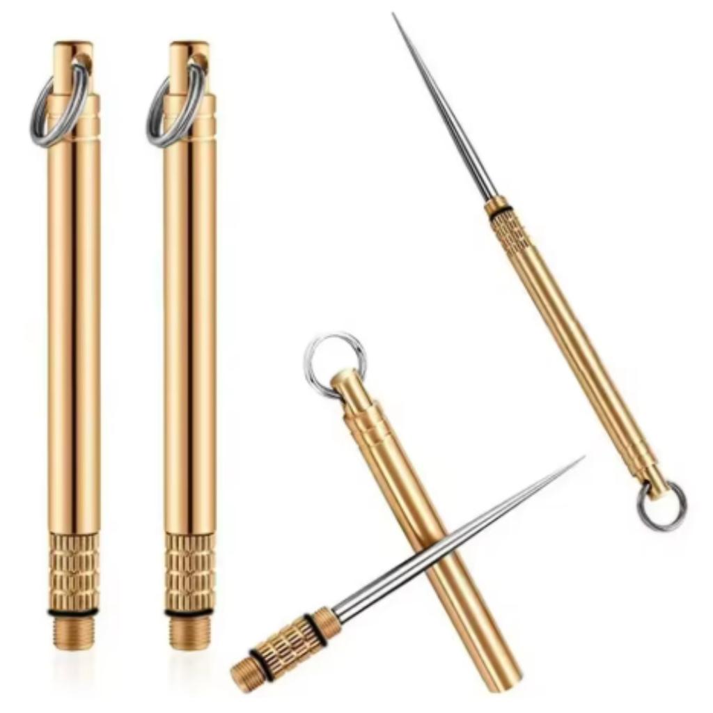 Cigar Puncher Brass Portable Titanium Alloy Toothpick Combination All-in-one Toothpick Tube Portable Simple Fruit Signatures