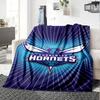 Charlotte Hornets Print Flannel Blanket High Quality Warm Comfortable Cover for All Seasons Perfect for Gifts Home Decor