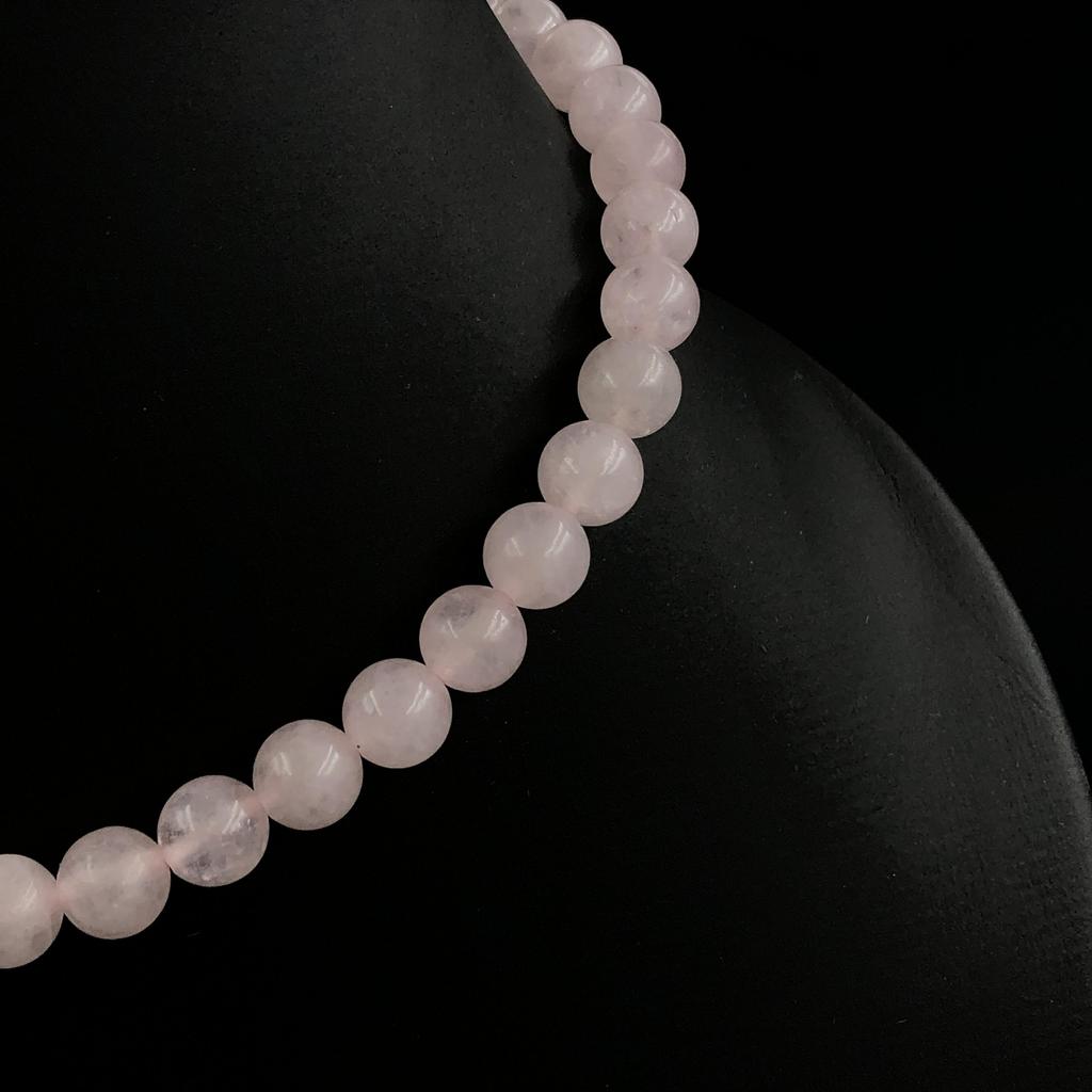 8mm Natural Rose Quartz Gemstone Round Beads Jewelry Handmade Pretty Quartz Beads Necklace 17-20" For Birthday Gift 8BN-67