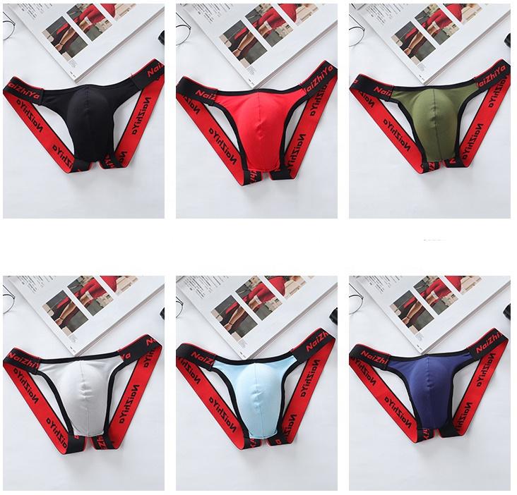 Men's Underwear Men Sexy Briefs Jockstrap U Pouch Man Low Waist Panties Thongs Mesh Underpants Gay G-Srting U Convex Underwear