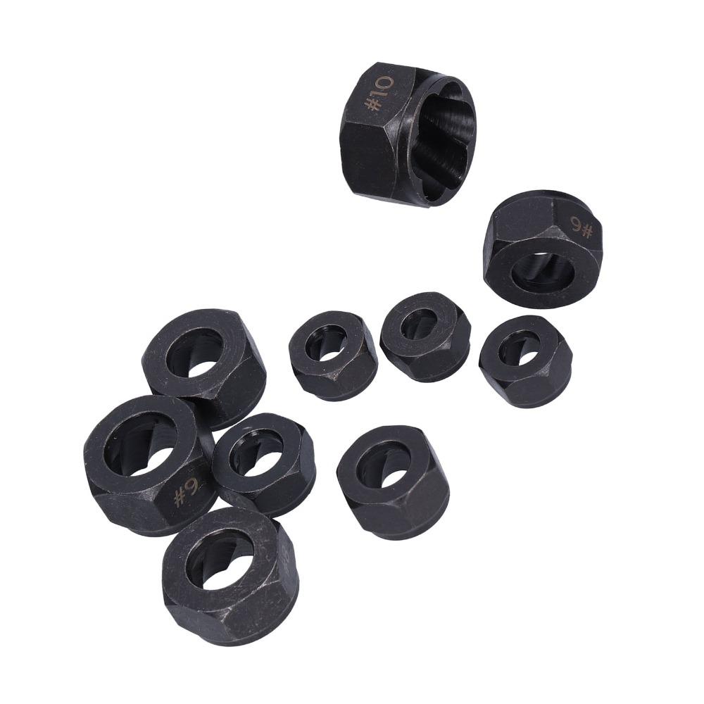 10 STÜCK Stecknuss-Entferner-Set Schlagschrauber-Stecknüsse Werkzeug Schraubenentferner-Set Industrielle Demontage