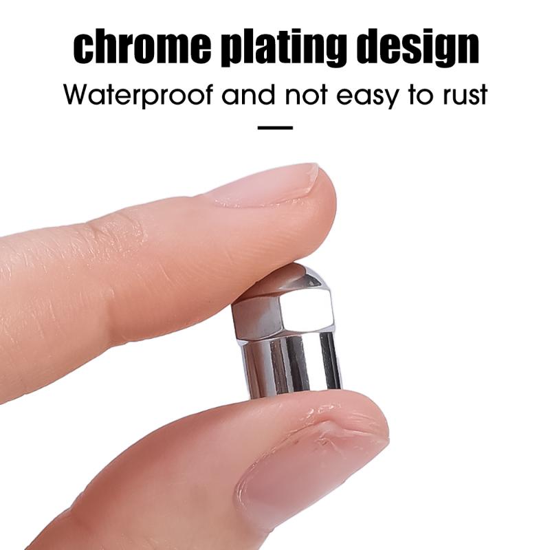 30/20/10pcs Tire Valve Caps for Cars Motorcycles Bike Valve Cap Round Head Chrome Plating Material Plastic Dust Proof Covers