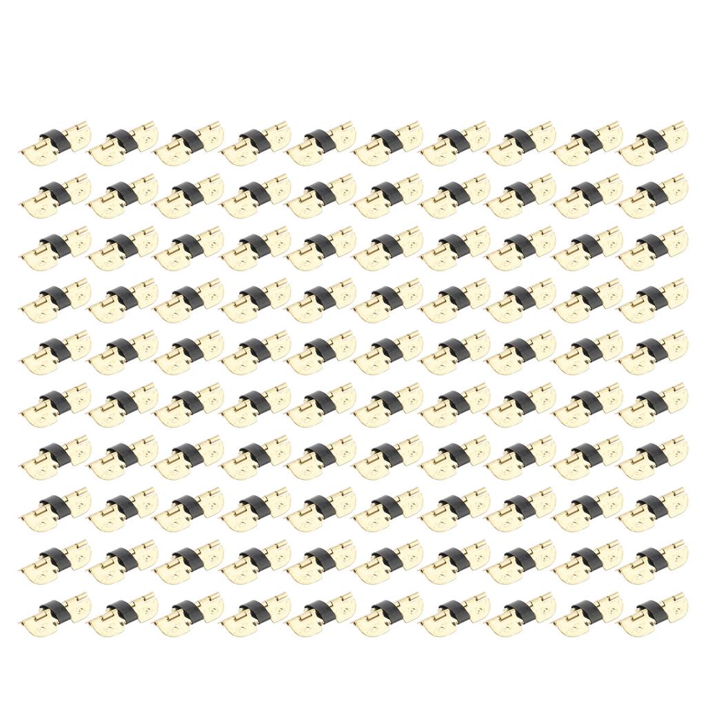 100 Pcs Spring Hinge Sturdy Iron Self Closing Spring Loaded Hinge for Glasses Case Jewelry Box
