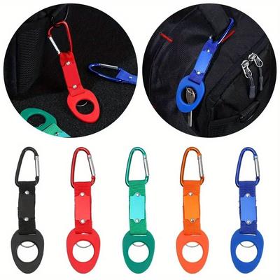 1PC Water Bottle Holder Clip Outdoor Camping Hiking Sport Kettle Buckle Carabiner Belt Backpack Hanger Hook Climbing Accessories
