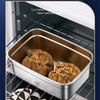Food Grade 304 Stainless Steel Bento Box - Large Capacity Sealed Storage Box with Handle, for Household Refrigerator & Picnic