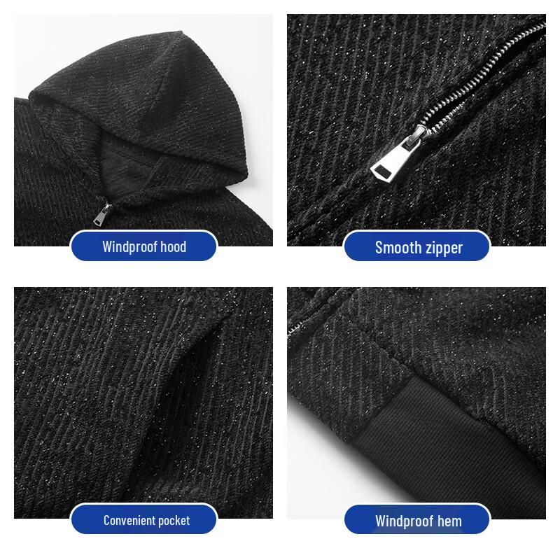 JEANSWEST Men's Striped Hooded Jacket