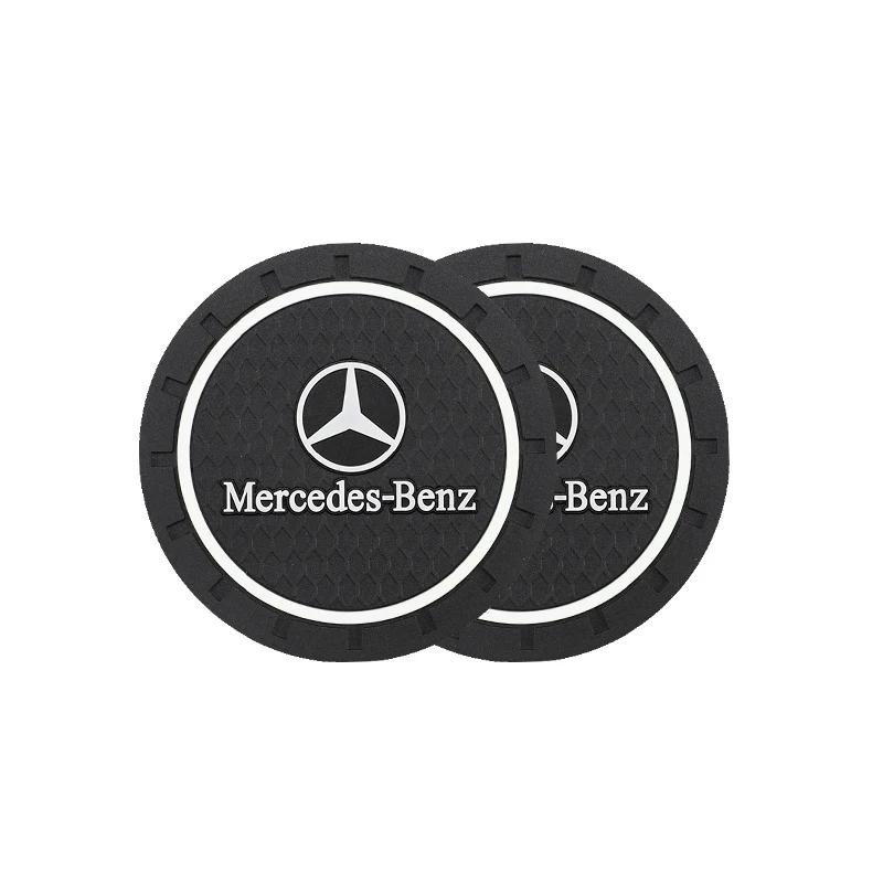 

GLC GLB Car-Styling PVC Car Non-slip Coaster Mat Water Cup Pad For Mercedes Benz AMG GLE GLS CLS GLC CLA GLA GLK ML C197 R231 W