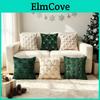 Christmas Plush Pillow Cover With Geometric Snowflake Design For Home Decor And Gift