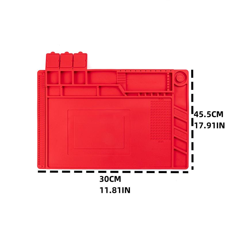 Silicone Heat-Resistant Soldering Pad with Magnetic Mat for Electronics Repair S160