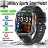For Android iOS Watch Smart Call Sports Monitor Health Flashlight Waterproof IP68 Men Smartwatch Military Battery 1400 mAh New