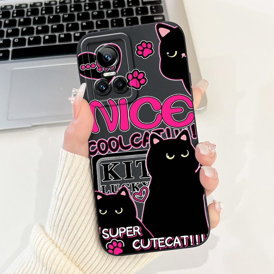 For Realme GT Neo 3 Case Lovely Panda Rabbit Dog Duck Soft Liquid Silicone Shockproof Bumper For Realme GT Neo3 150W Phone Cases