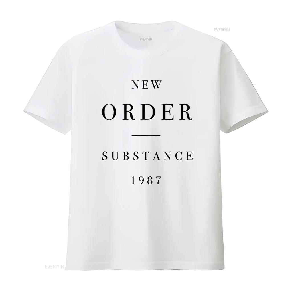 NEW ORDER SUBSTANCE 1987 Print T Shirt X Large Vintage Style for Men Vintage Washed Breathable Fashion Comfortable