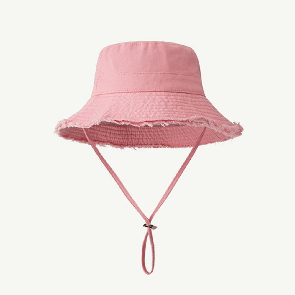 New Fashionable Style Bucket Hat Sun Resistant Adjustable Fisherman Cap Fringed Solid Color Summer Sunshade Hat Four Seasons