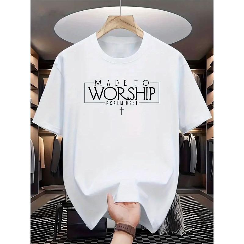 

Men S T-Shirt | Soft, Comfortable Crew Neck Tee with Bold Printed Design, Perfect for Casual Street Style, Outdoor Activities and Casual Attire S белый