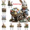 Acrylic Garden Stake Decoration Easter Bunny Rabbit Yard Lawn Stakes Ornament Waterproof Courtyard Statue for Outdoor Decoration