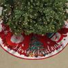Santa Claus Snowflakes Christmas Tree Skirt 35 inch Flannel Xmas Tree Skirt Collar Soft Christmas Decoration