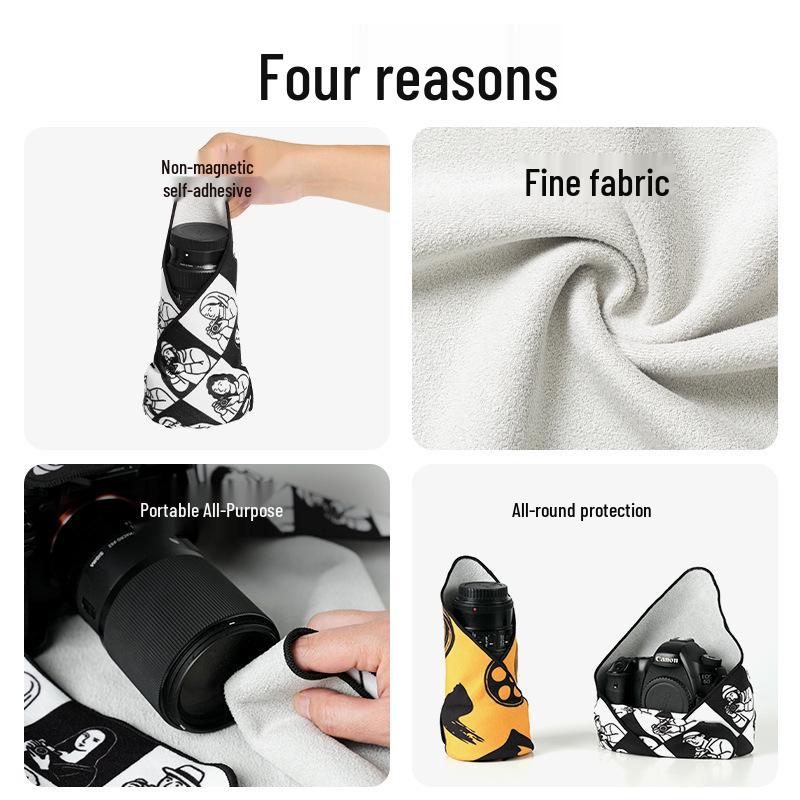 Ambitful Magic Velcro Fabric Camera Lens Wrap Bag