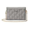 Gucci GG Matelassé Gold Logo Chain Canvas Backpack Leather Chain Bag Women Backpack Gray 702200-UM8HG-1563
