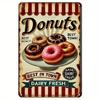 Vintage Donut Metallwandkunst Bäckereidekoration Retro Küchenschild Zuhause