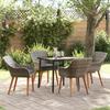 VidaXL 5-Piece Garden Dining Set In Grey Poly Rattan 3261678