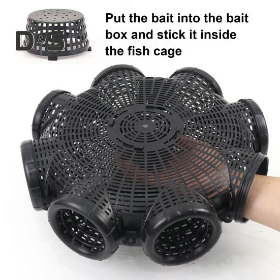 Fishing Bait Trap 3/6/8 Holes Heavy Duty Fine Mesh Portable River Prawn Shrimp Crawfish Eel Loach Crab Catcher Trap Fish Cage