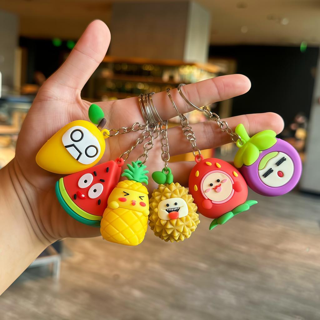 Cartoon Fruit Keychain Creative Cute Children's Prize Gift School Bag Pendant Kindergarten Gift Wholesale